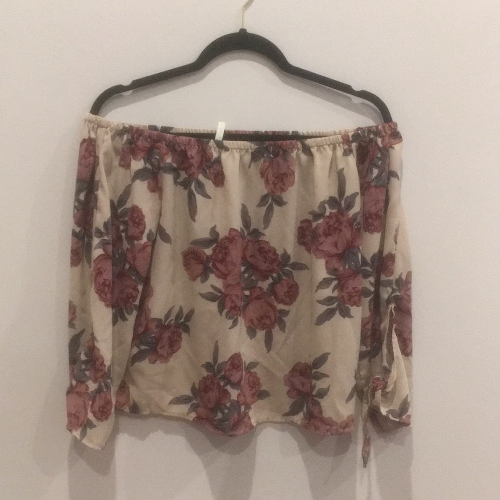 Off the shoulder flower top